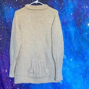 IVY- Beige Knit Sweater with Front Pocket size XL
